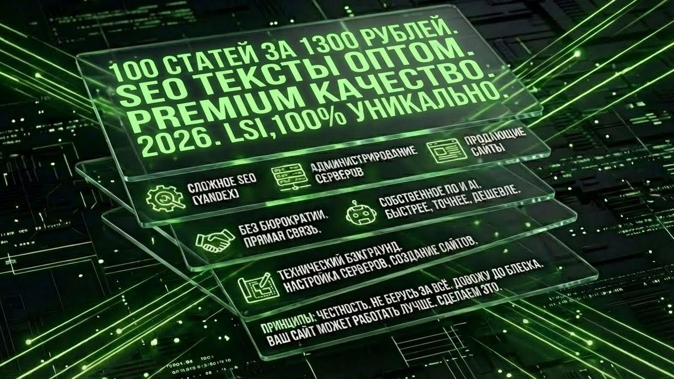 100 статей за 1300 рублей
