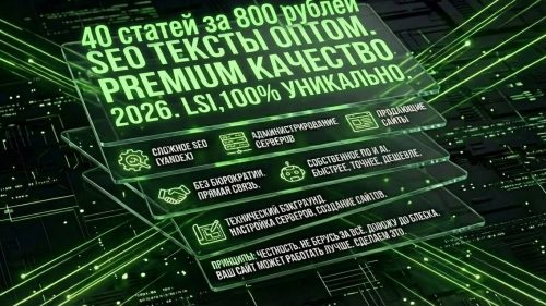 40 статей за 800 рублей