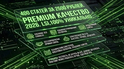 400 статей за 2500 рублей