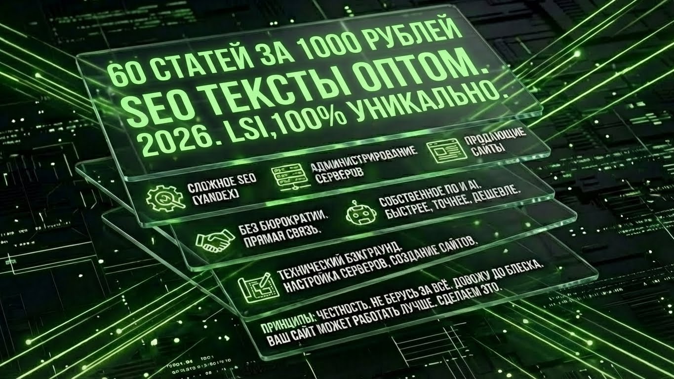 60 статей за 1000 рублей