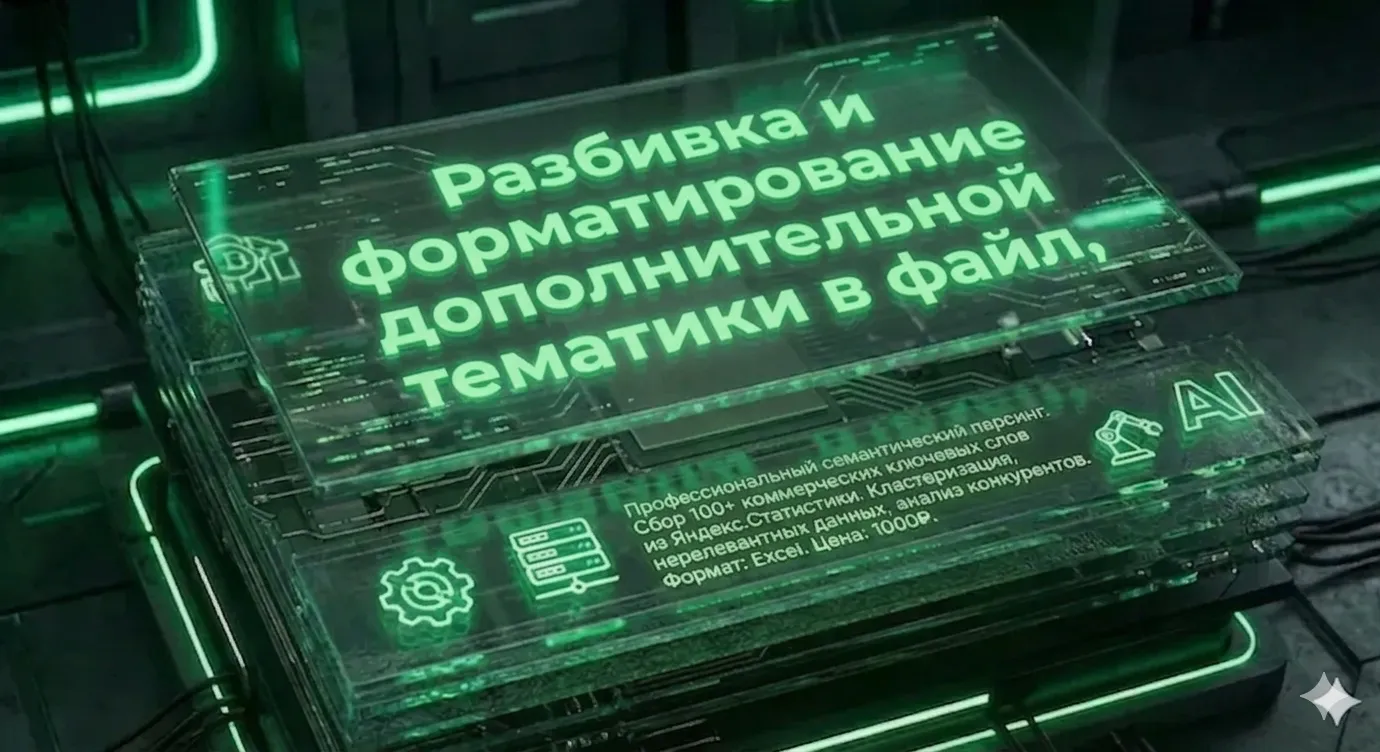 Разбивка и форматирование дополнительной тематики в файл